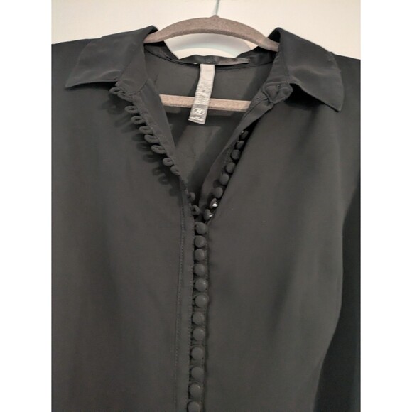 KENSIE  WOMENS BLACK COLLARED DRESS Small A-LINE Tie Belt - Picture 2 of 7